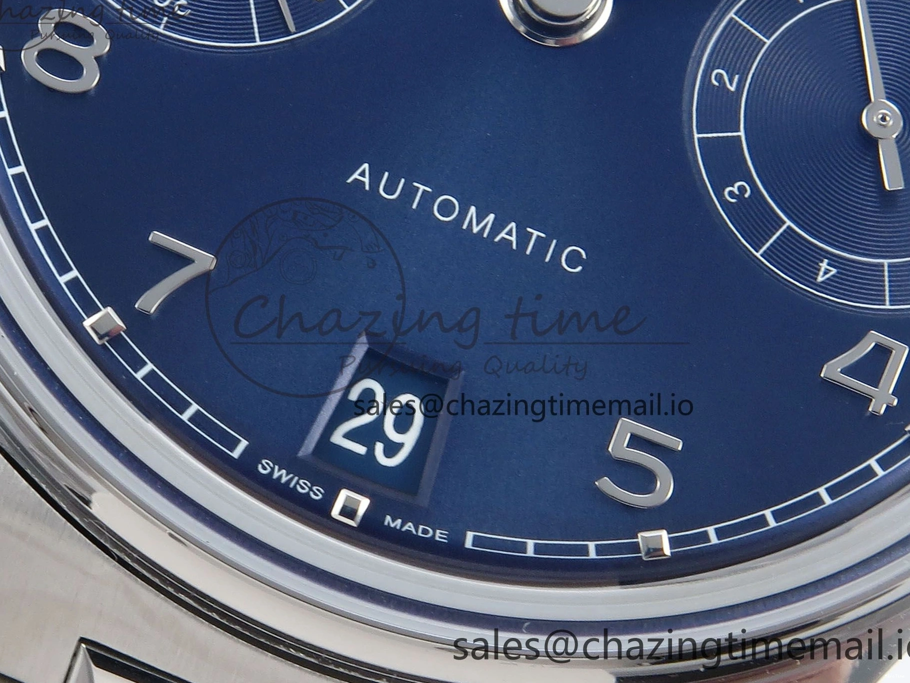 MIROTIME 0111 Portugieser Auto IWC0562E APSF 1:1 Best Edition Blue Dial on SS Bracelet A Timeless 6997